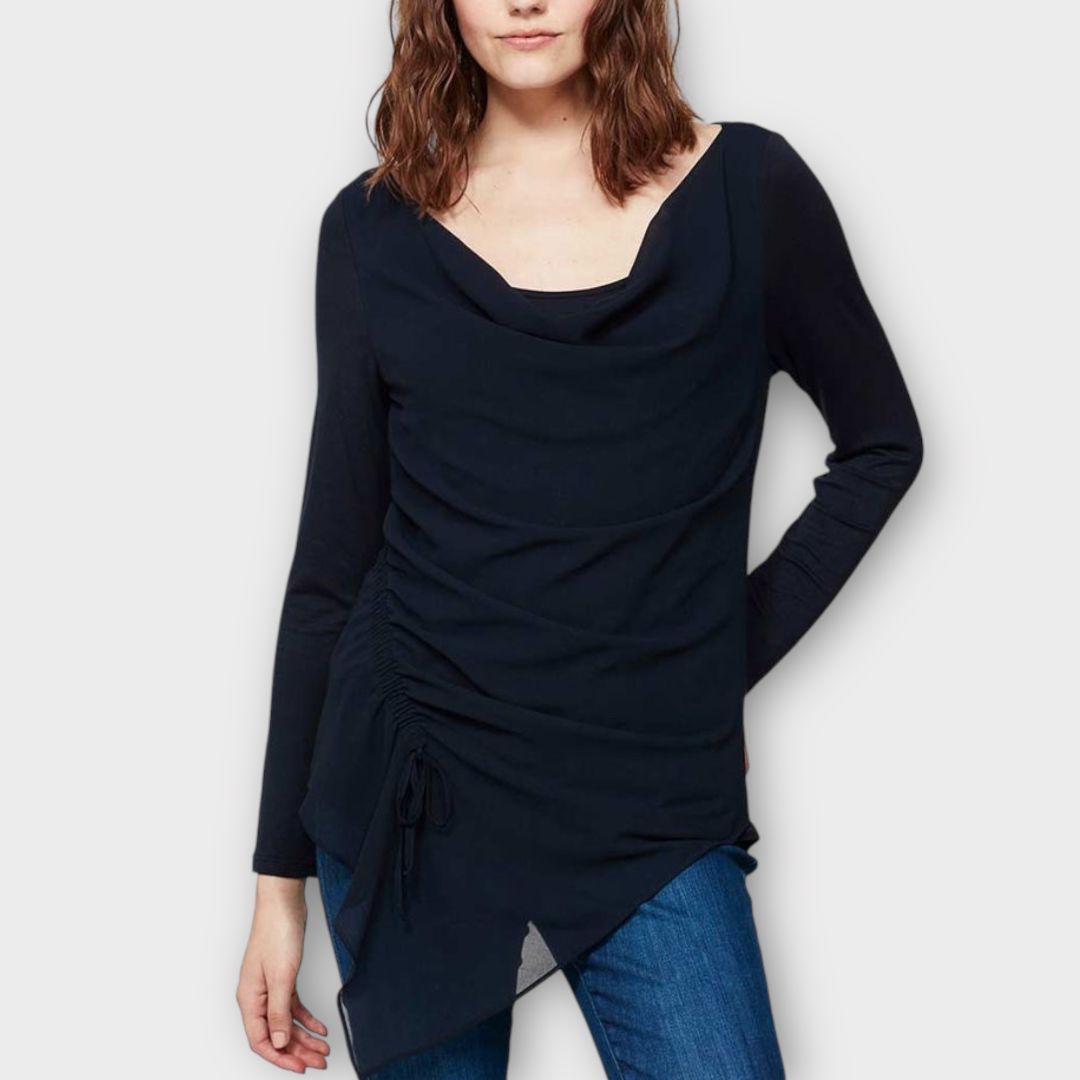 Mint Velvet Ruched Front Layered Top - 10