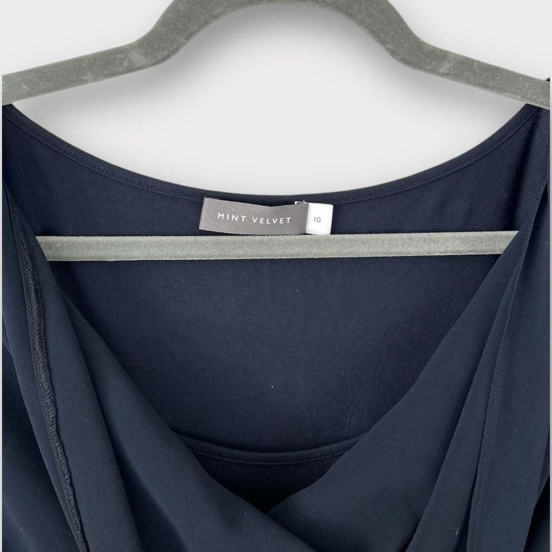 Mint Velvet Ruched Front Layered Top - 10