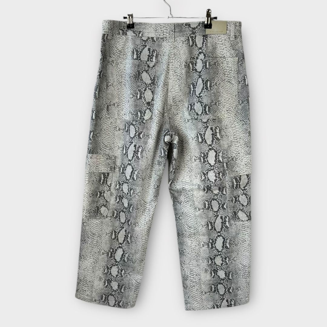 Mint Velvet Snake Print Straight Jeans - 14 (Short)
