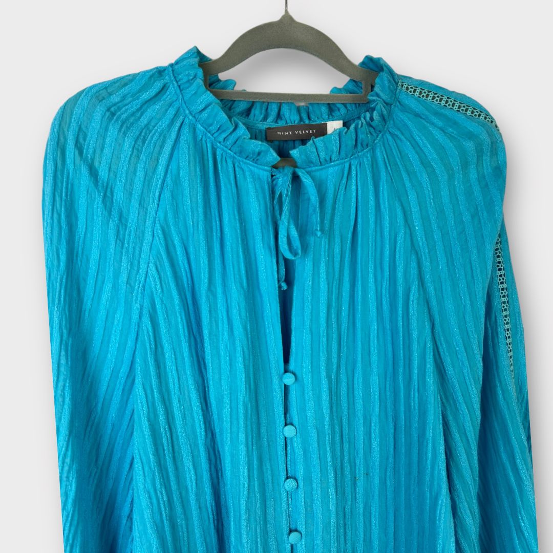 Mint Velvet Textured Blouse - L (14/16)