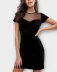Miss Selfridge Velvet Bow Back Dress - 12