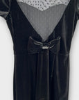 Miss Selfridge Velvet Bow Back Dress - 12
