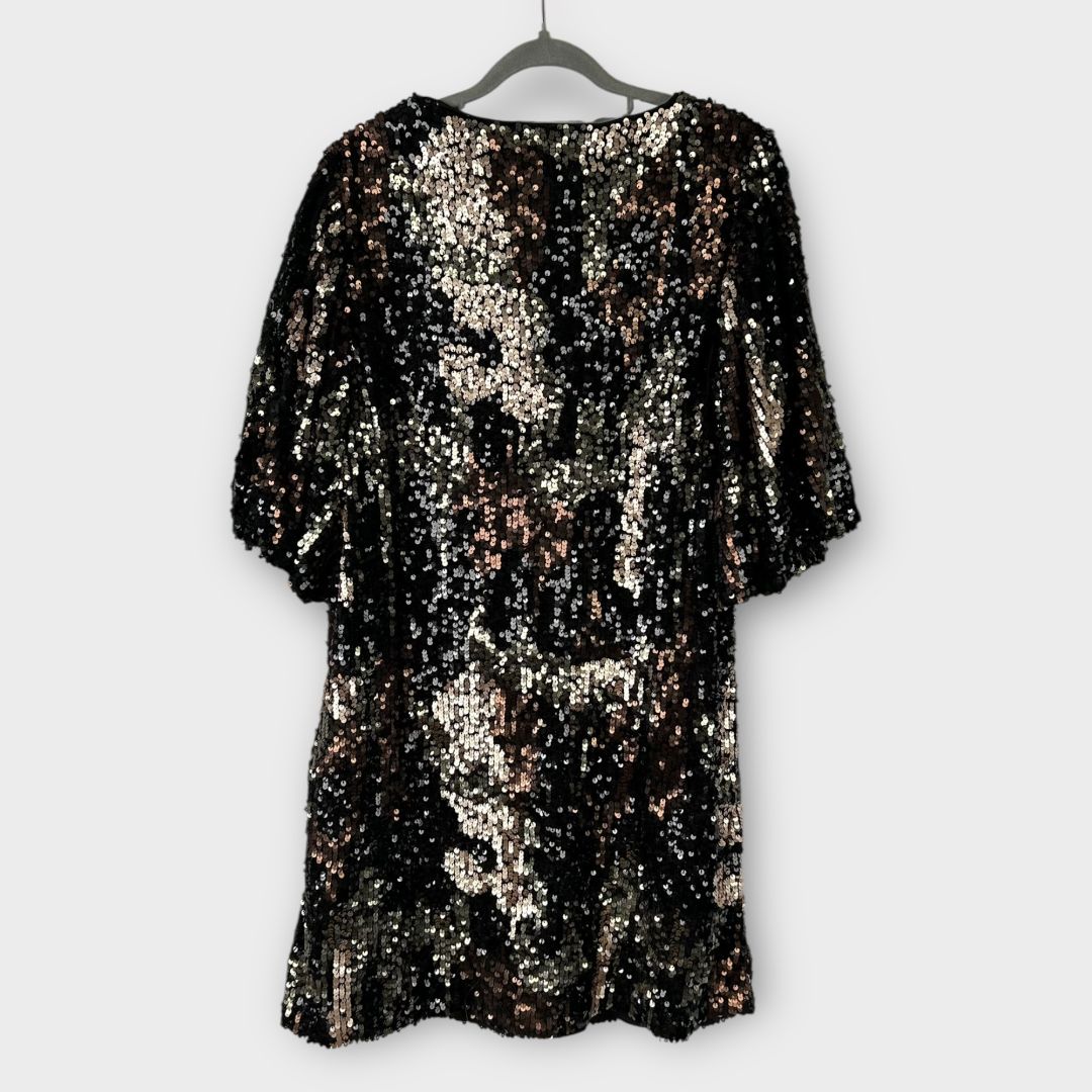Monsoon Carmen Sequin Embellished Camo Dress - 14 (M)