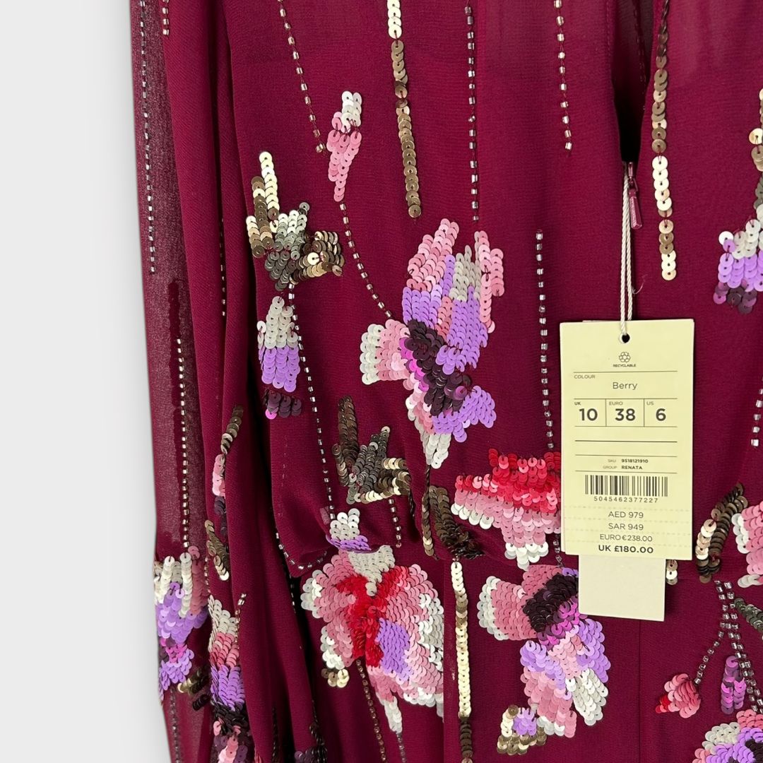 Monsoon Renata Embellished Maxi Dress - 10