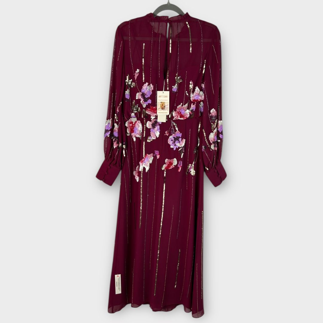 Monsoon Renata Embellished Maxi Dress - 10