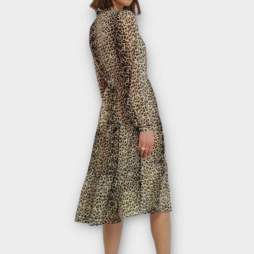 Na-Kd Animal Print Midi Dress - 6/8