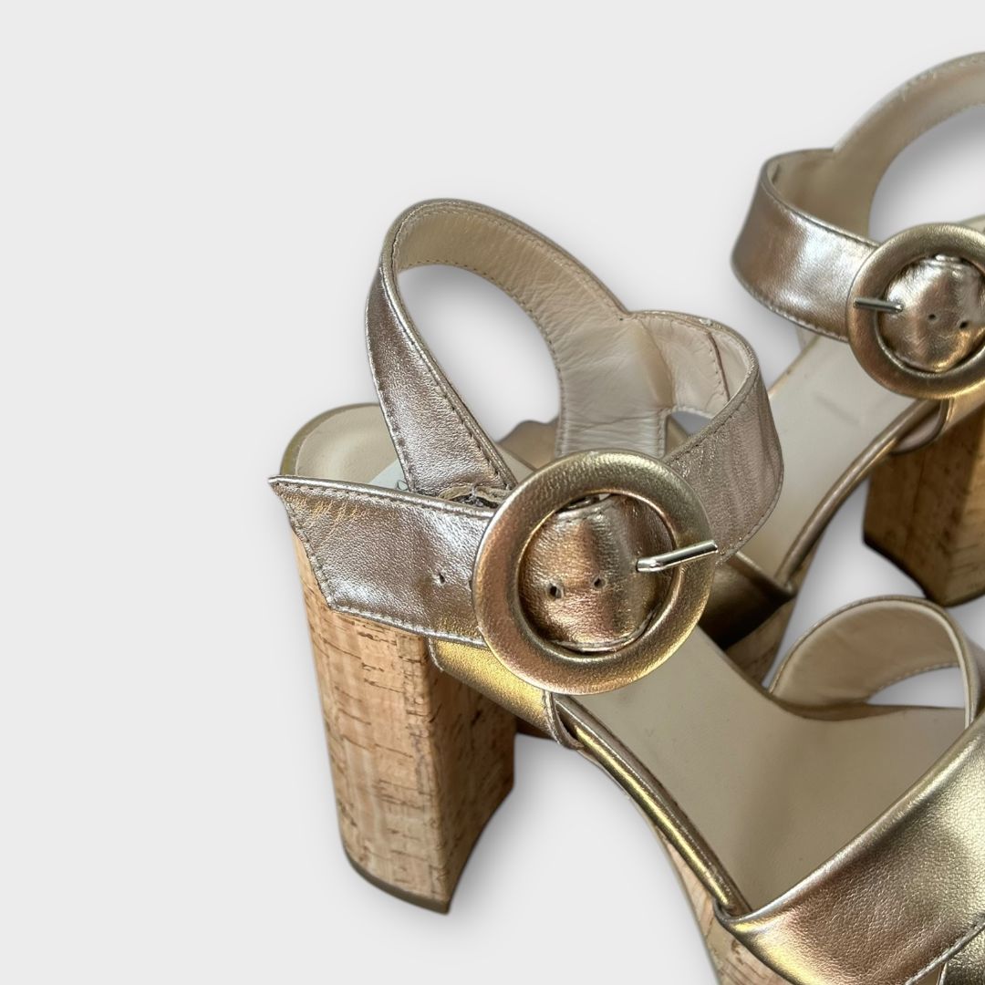Nero Giardini Leather Platform Sandals - 5/38