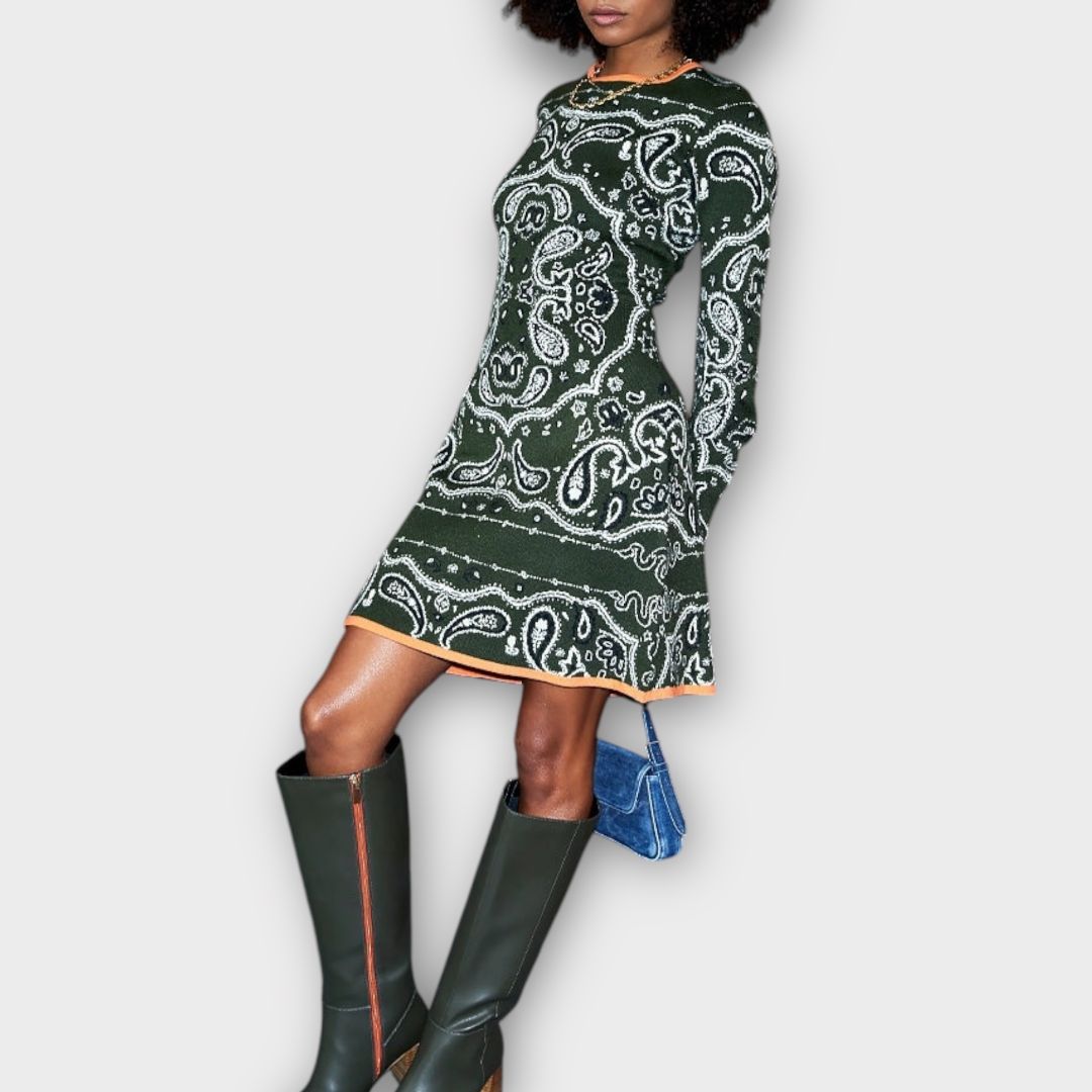 Never Fully Dressed Bandana Knit Mini Dress - 10/12 (M)