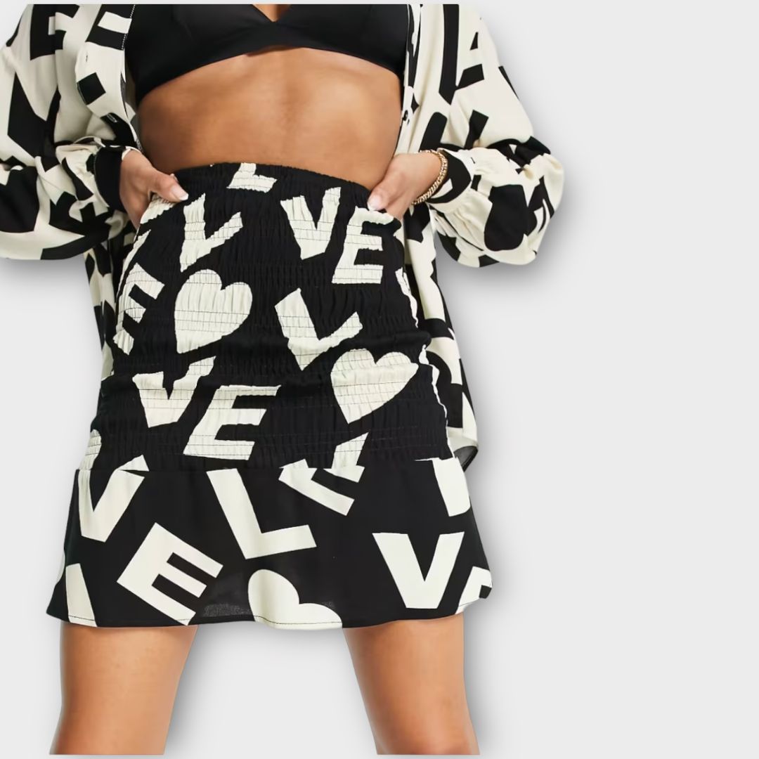 Never Fully Dressed Love Shirred Mini Skirt - S/M
