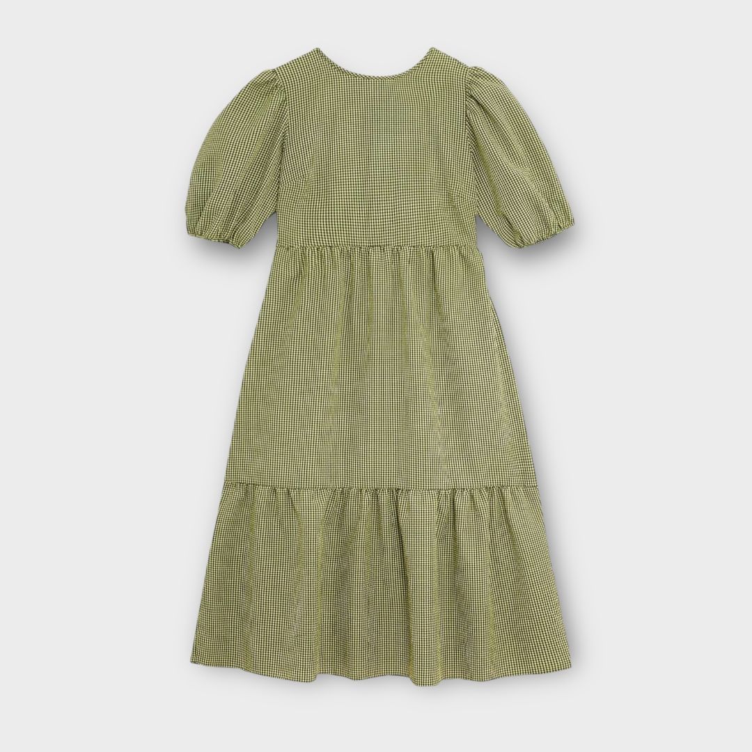 New Look Gingham Tiered Hem Midi Dress - 8 (Petite)