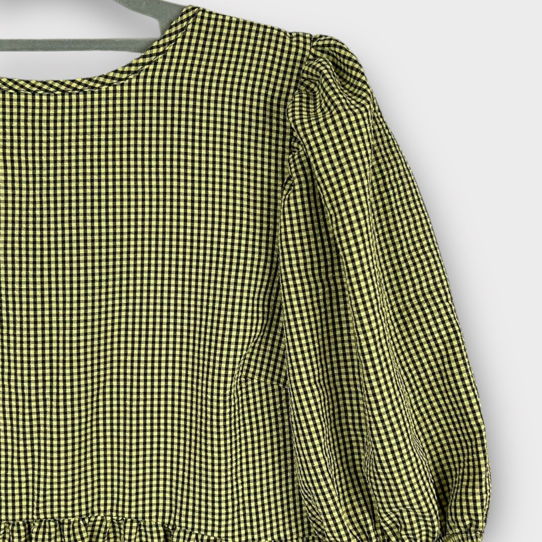 New Look Gingham Tiered Hem Midi Dress - 8 (Petite)