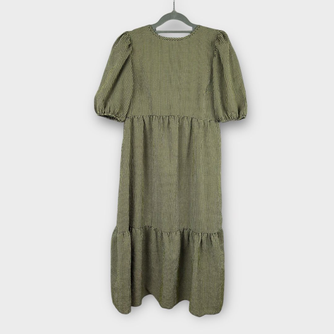 New Look Gingham Tiered Hem Midi Dress - 8 (Petite)