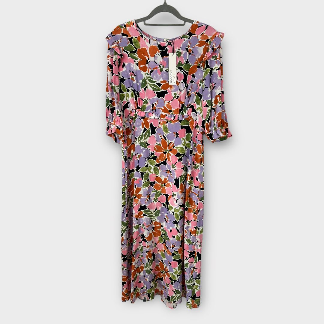 Nobody&#39;s Child Felicia Floral Midi Dress - 10