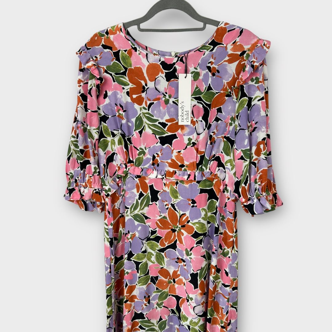 Nobody&#39;s Child Felicia Floral Midi Dress - 10
