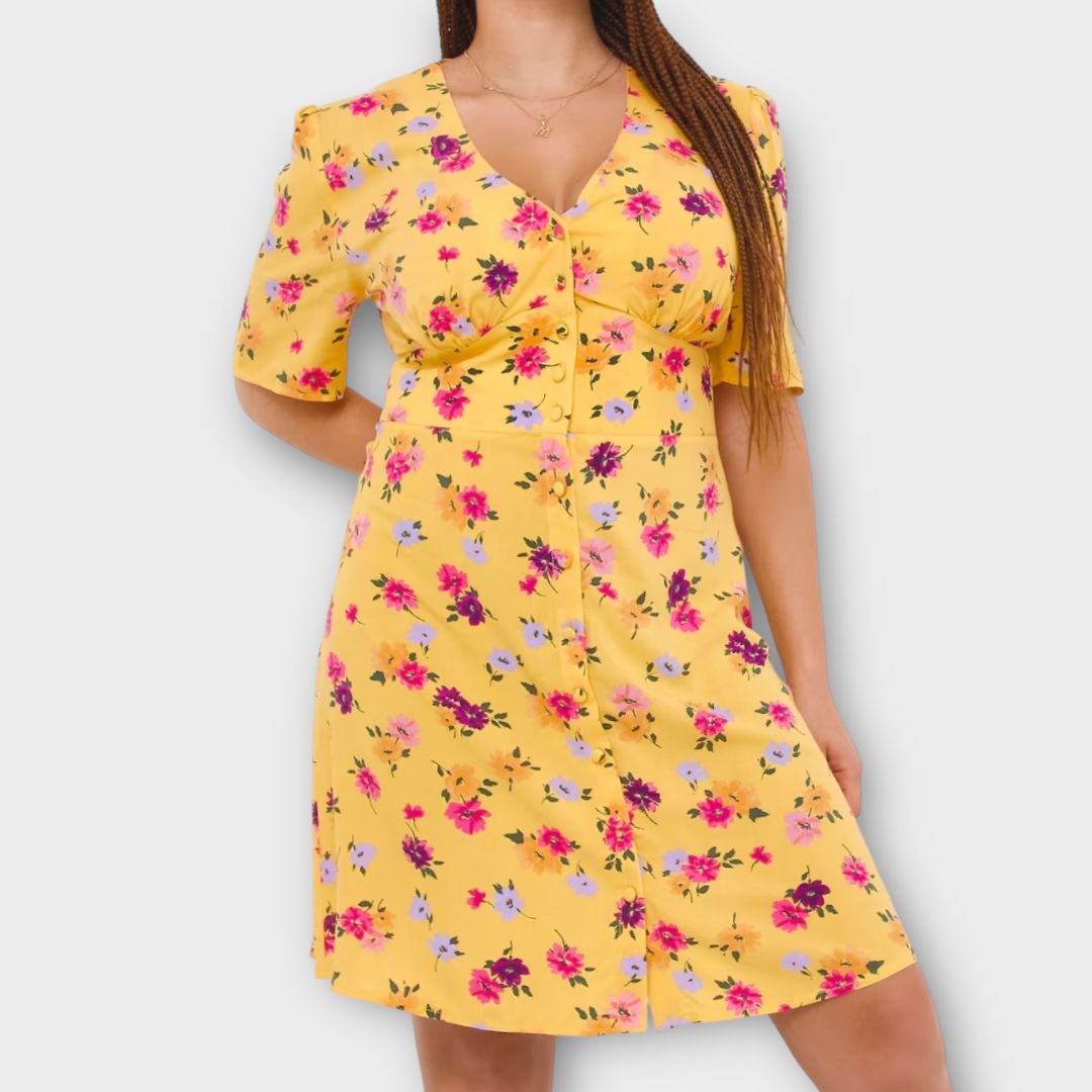 Nobody&#39;s Child Floral Mini Dress - 14/16