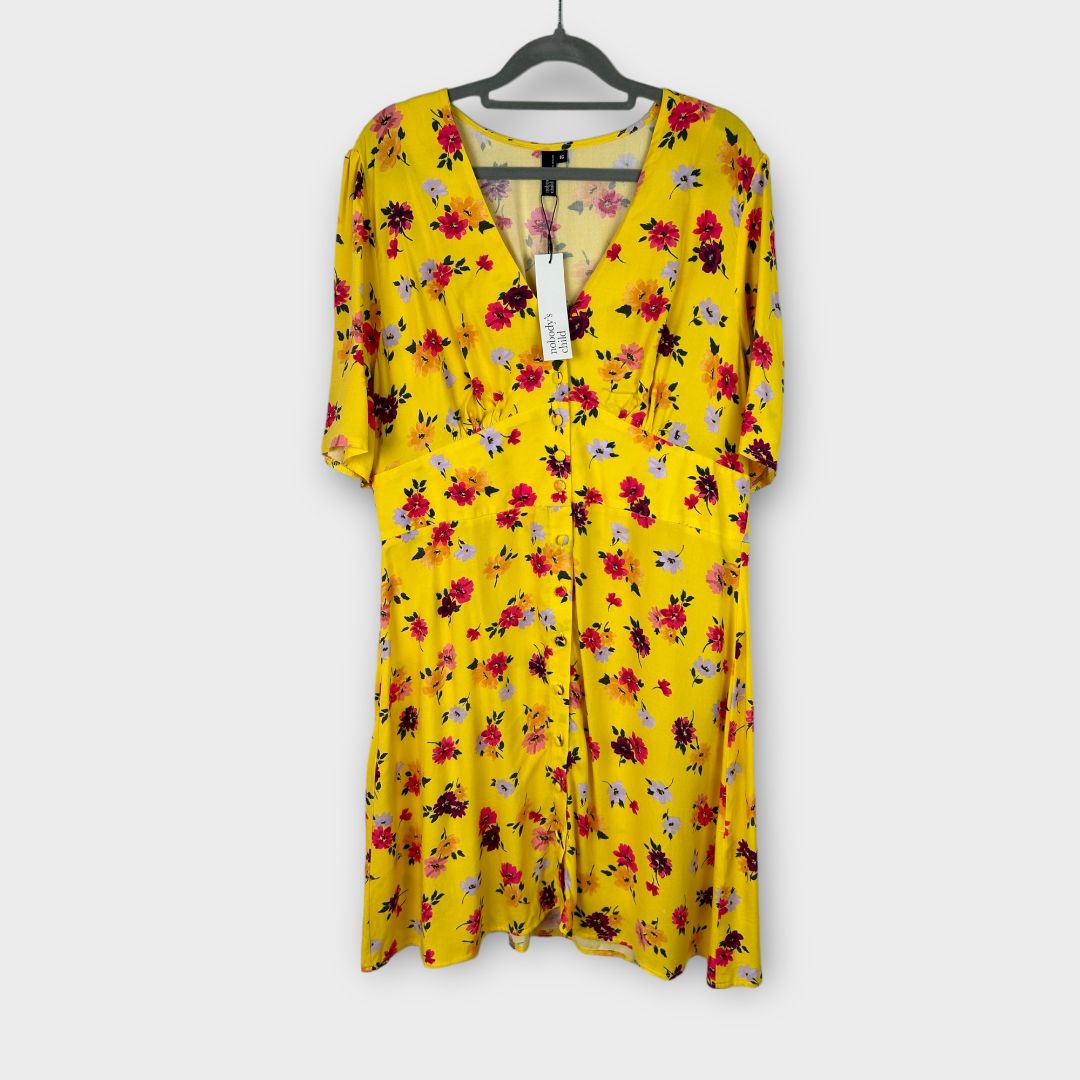 Nobody&#39;s Child Floral Mini Dress - 14/16