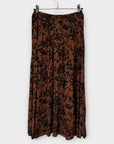 Oasis Animal Print Pleated Midi Skirt - XS