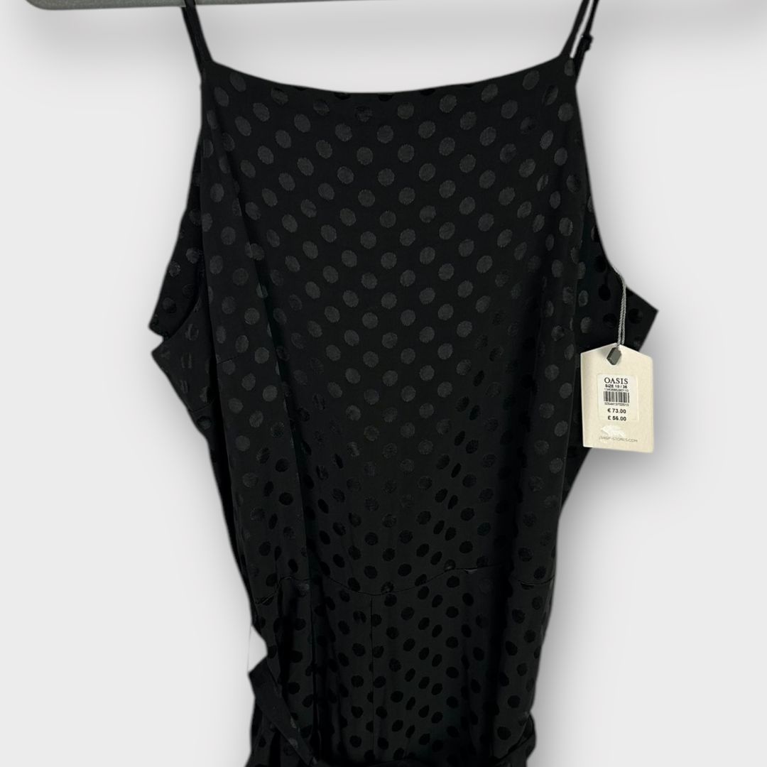 Oasis Jacquard Spot Culotte Jumpsuit - 10