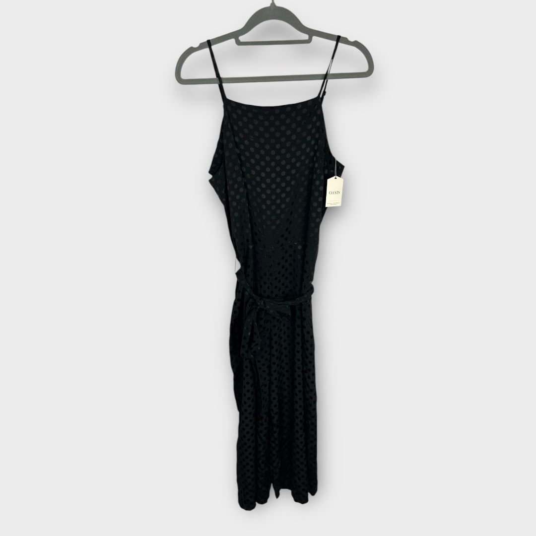 Oasis Jacquard Spot Culotte Jumpsuit - 10