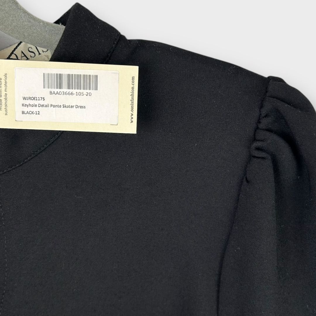 Oasis Keyhole Detail Ponte Skater Dress - 12