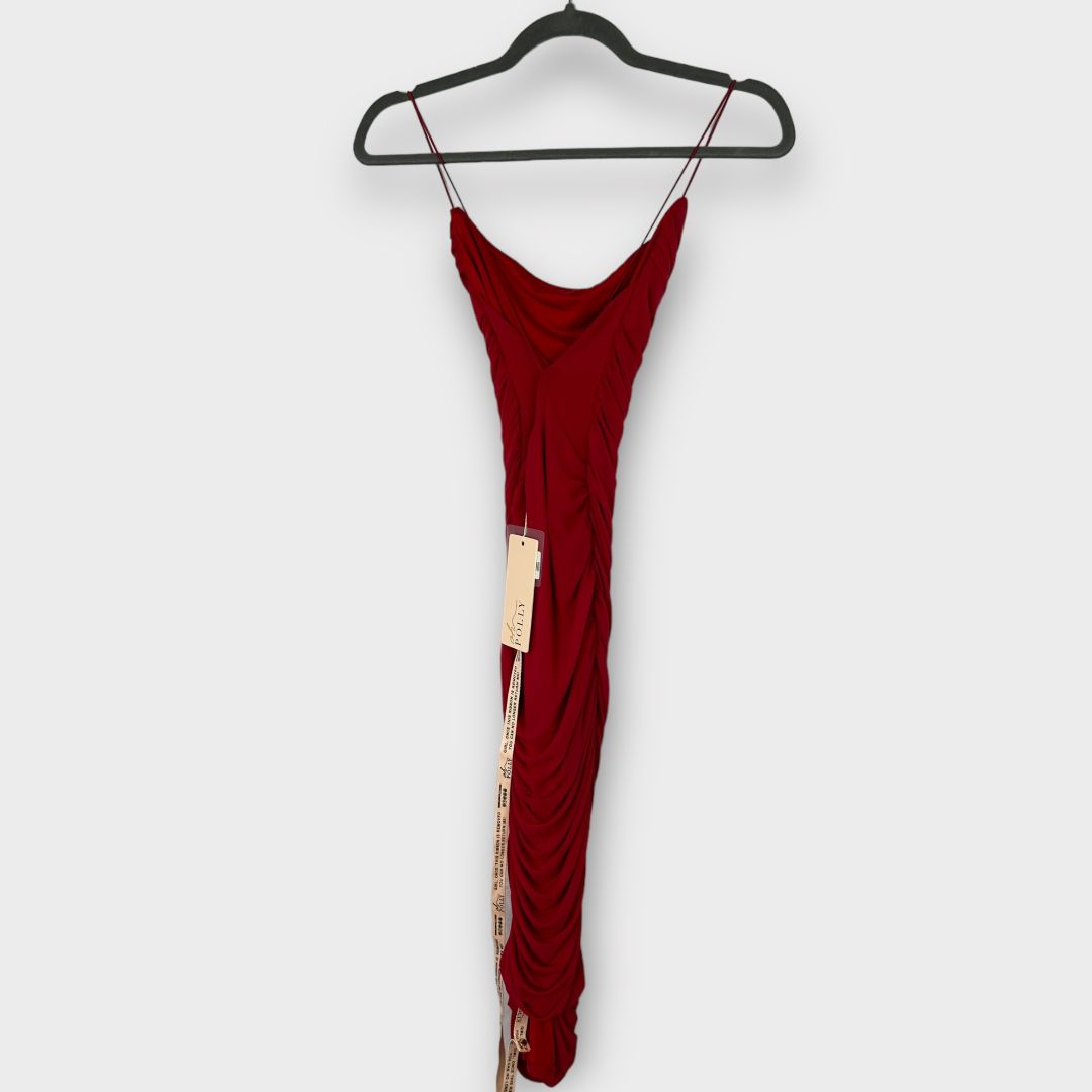 Oh Polly Ruched Bodycon Midi Dress - 8