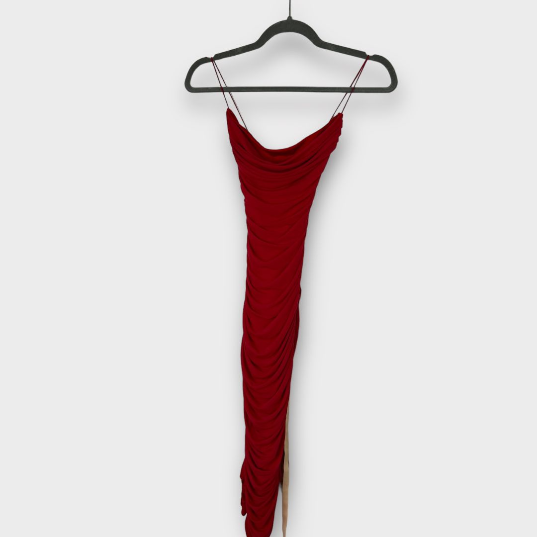 Oh Polly Ruched Bodycon Midi Dress - 8