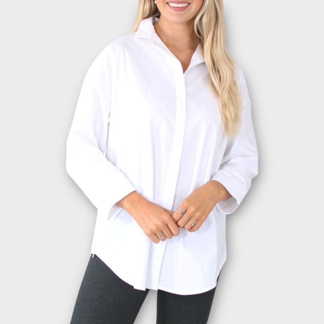 Peruzzi Zip Detail Cotton Shirt - 10