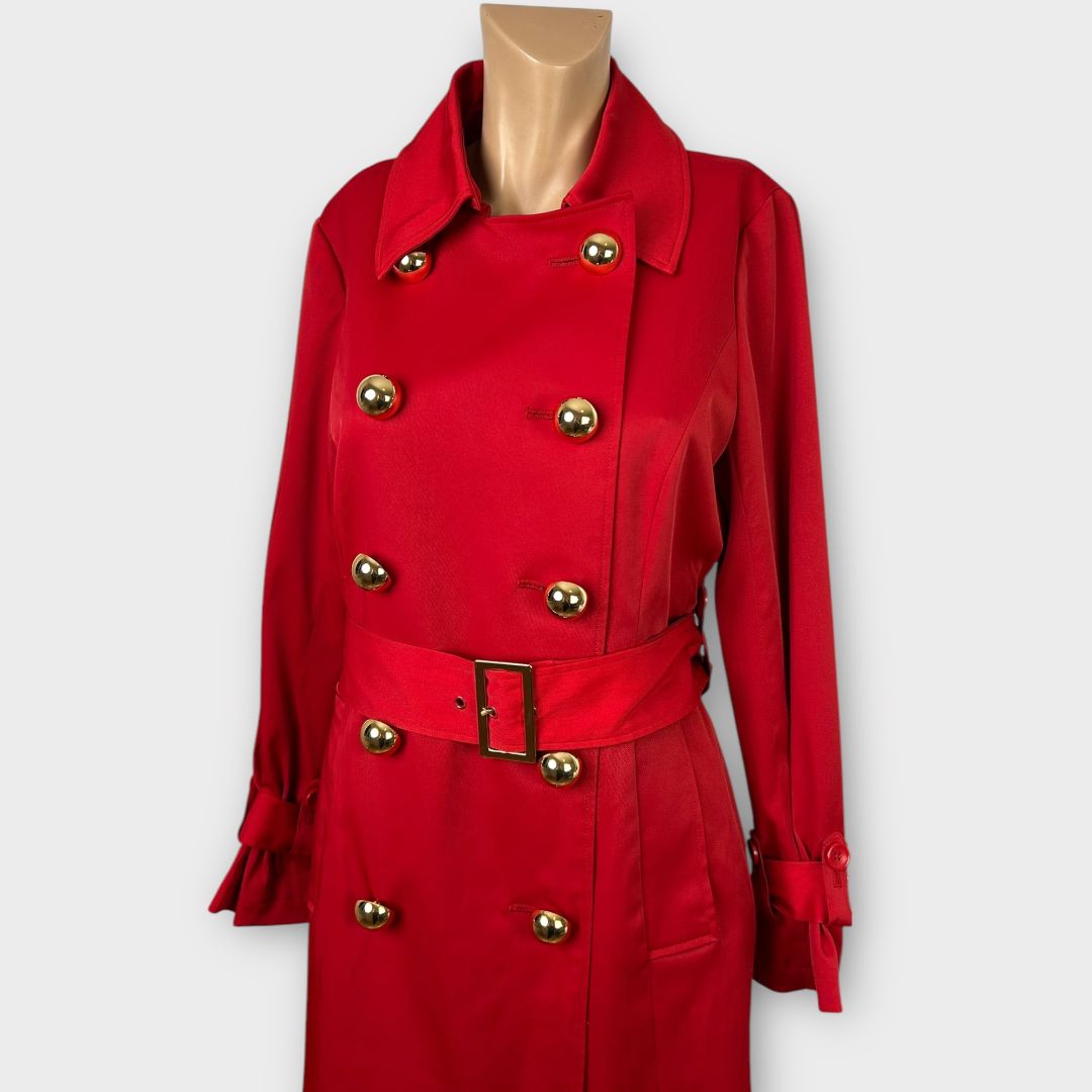 I.N.C Gold Button Trench Coat - 12/14 (M)