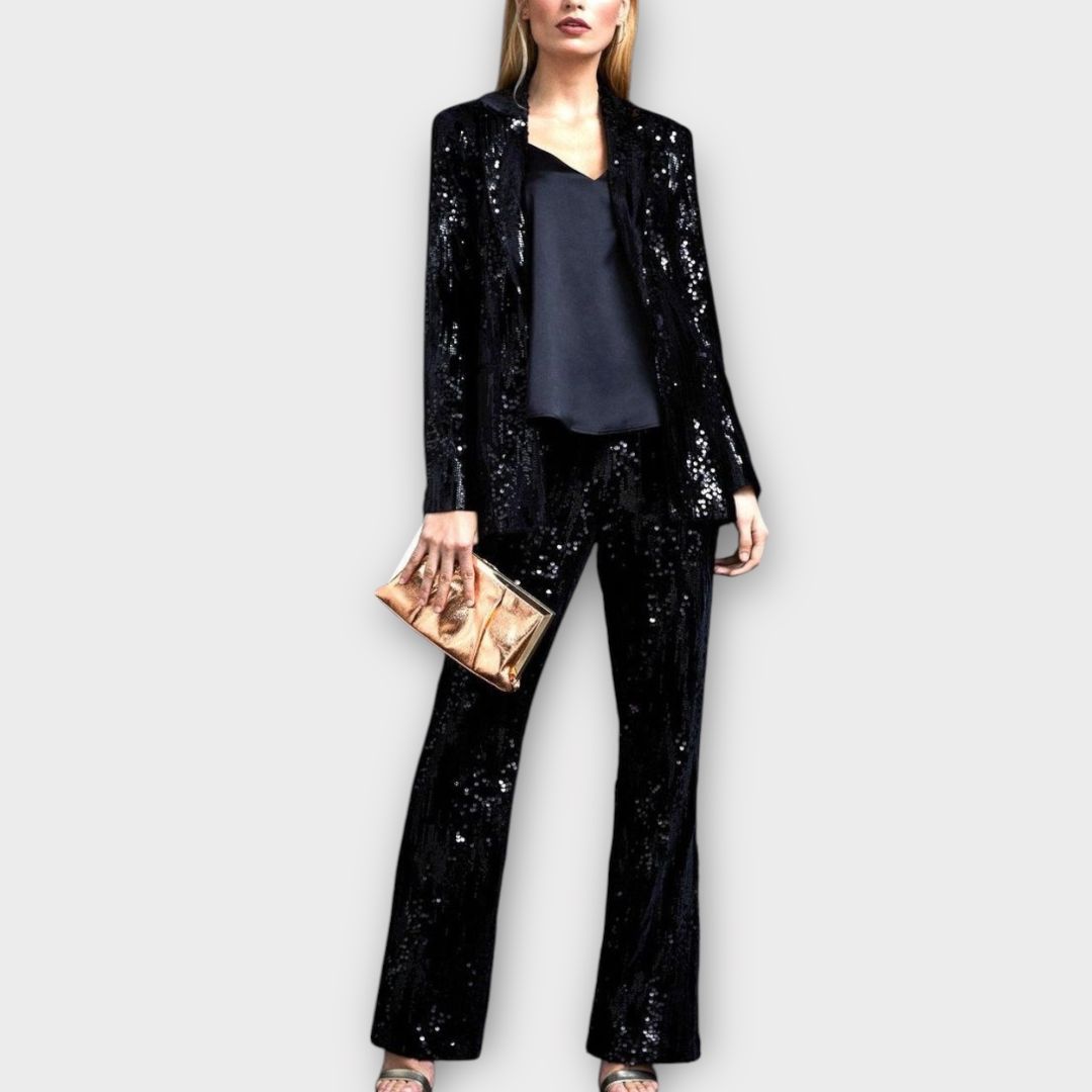 Wallis Velvet Sequin Blazer - 12
