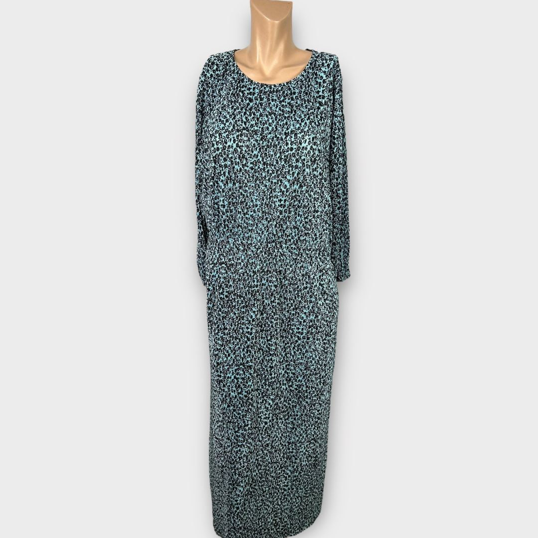 Oliver Bonas Floral Plisse Midi Dress - 16