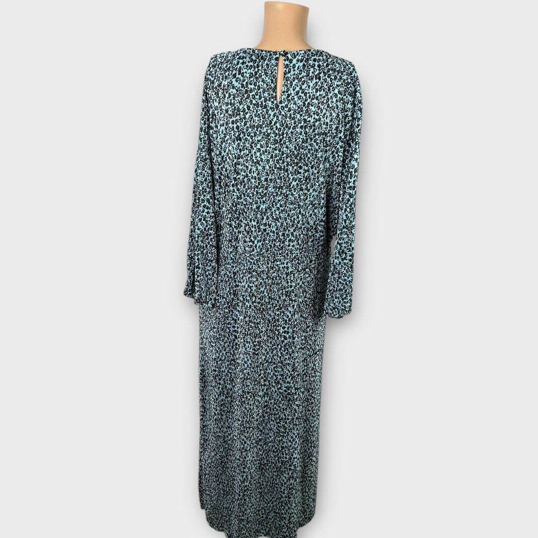 Oliver Bonas Floral Plisse Midi Dress - 16