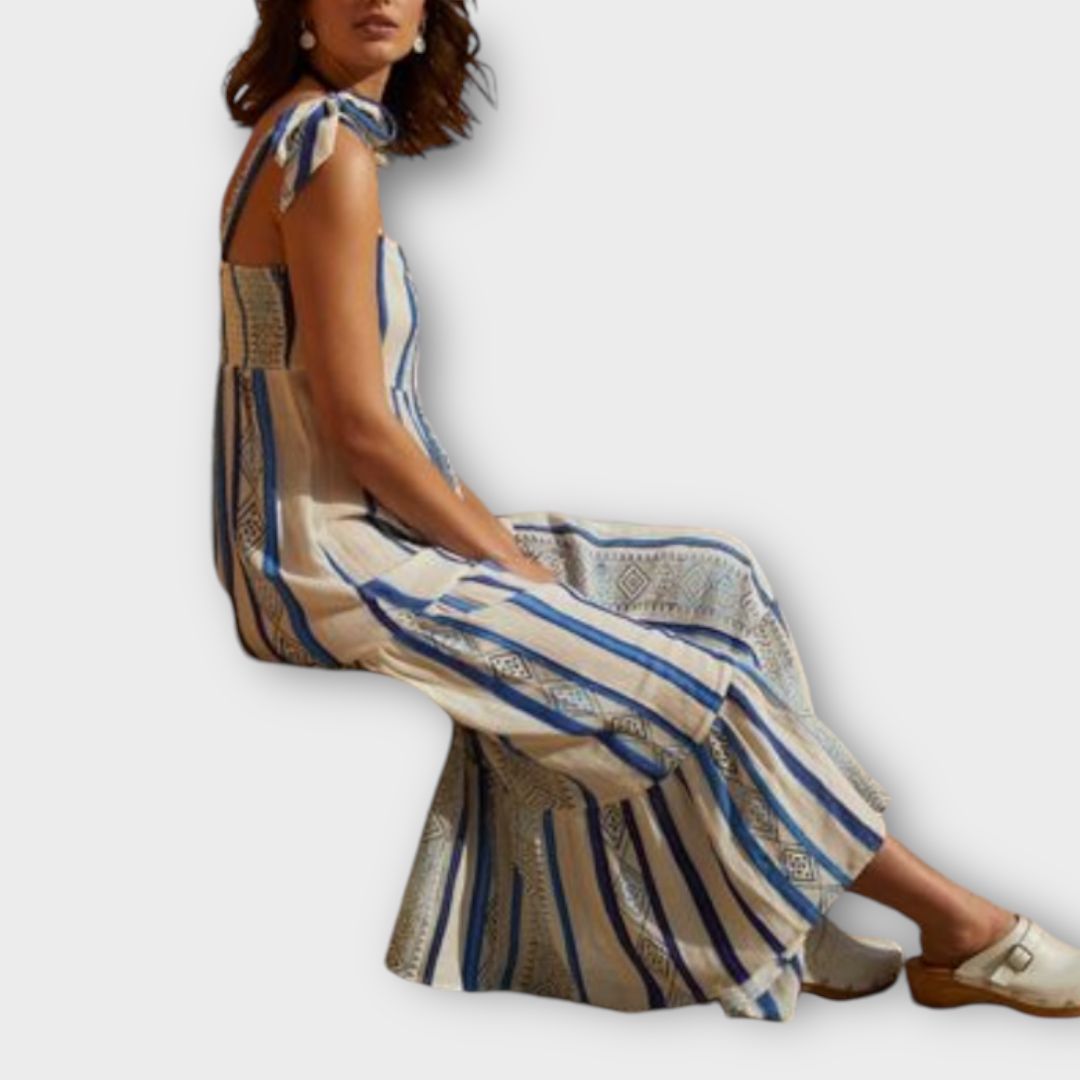 Mint Velvet Aztec Stripe Maxi Dress - 12 (M)