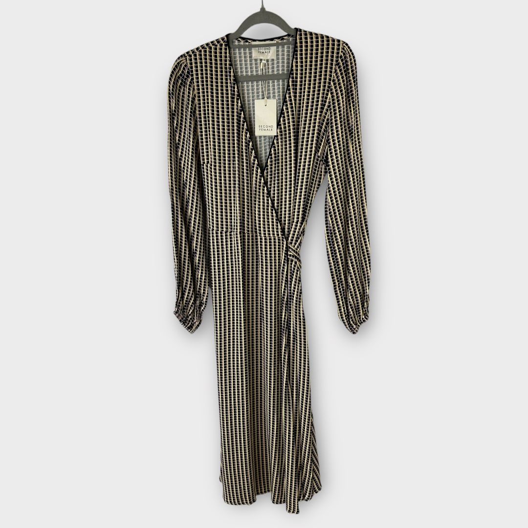 Second Female Wrap Midi Dress - S (8/10)