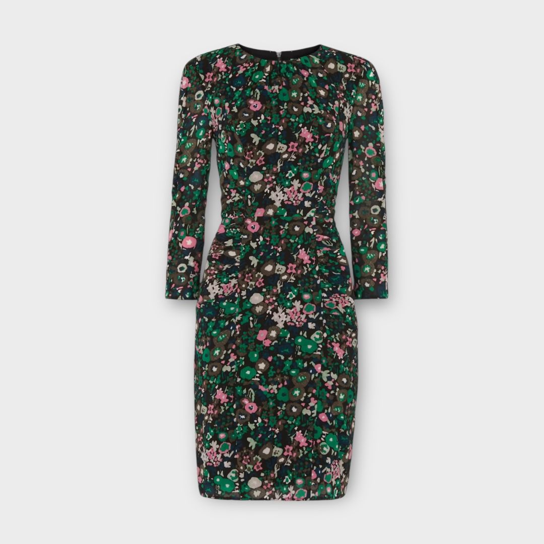 Whistles Adelaide Print Silk Bodycon Dress - 6