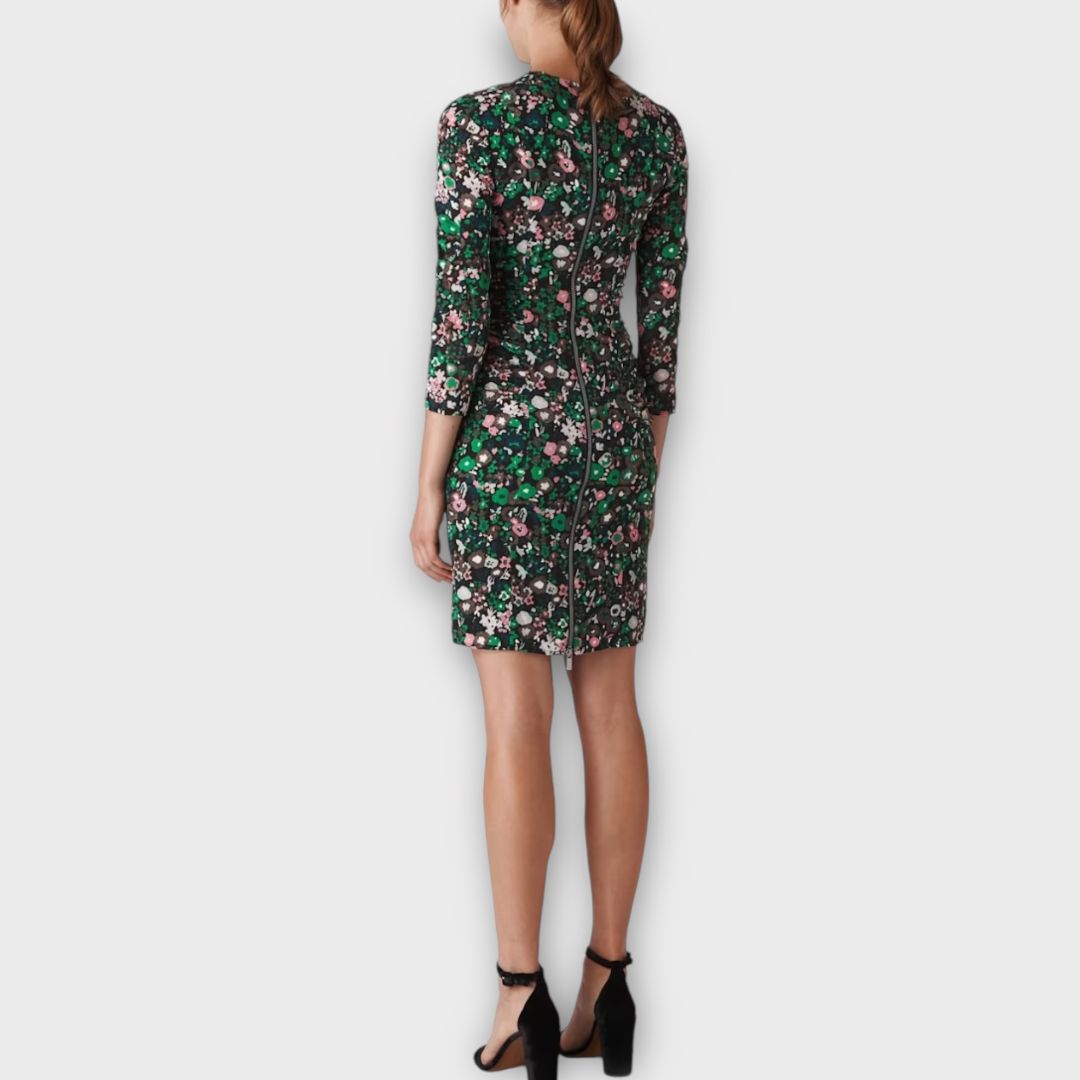 Whistles Adelaide Print Silk Bodycon Dress - 6