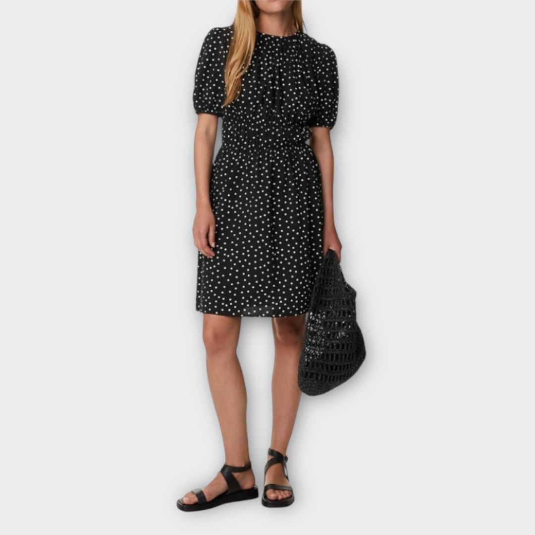 M&amp;S Polka Dot Textured Mini Smock Dress - 16