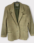 Pierre Cardin Vintage Houndstooth Wool Blazer - 10/12