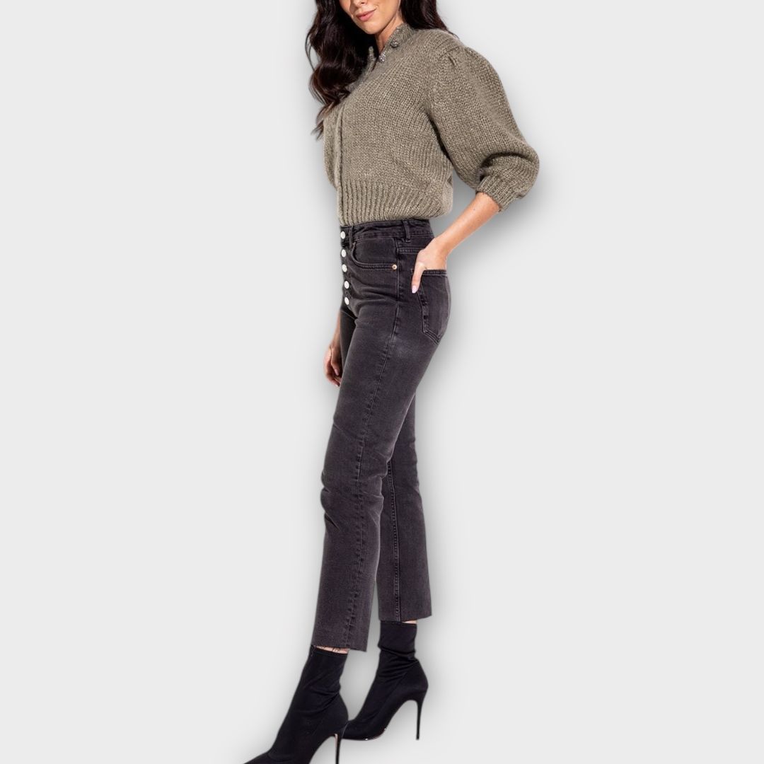 Poco By Pippa Button Crop Jeans - 10/12 (Short)