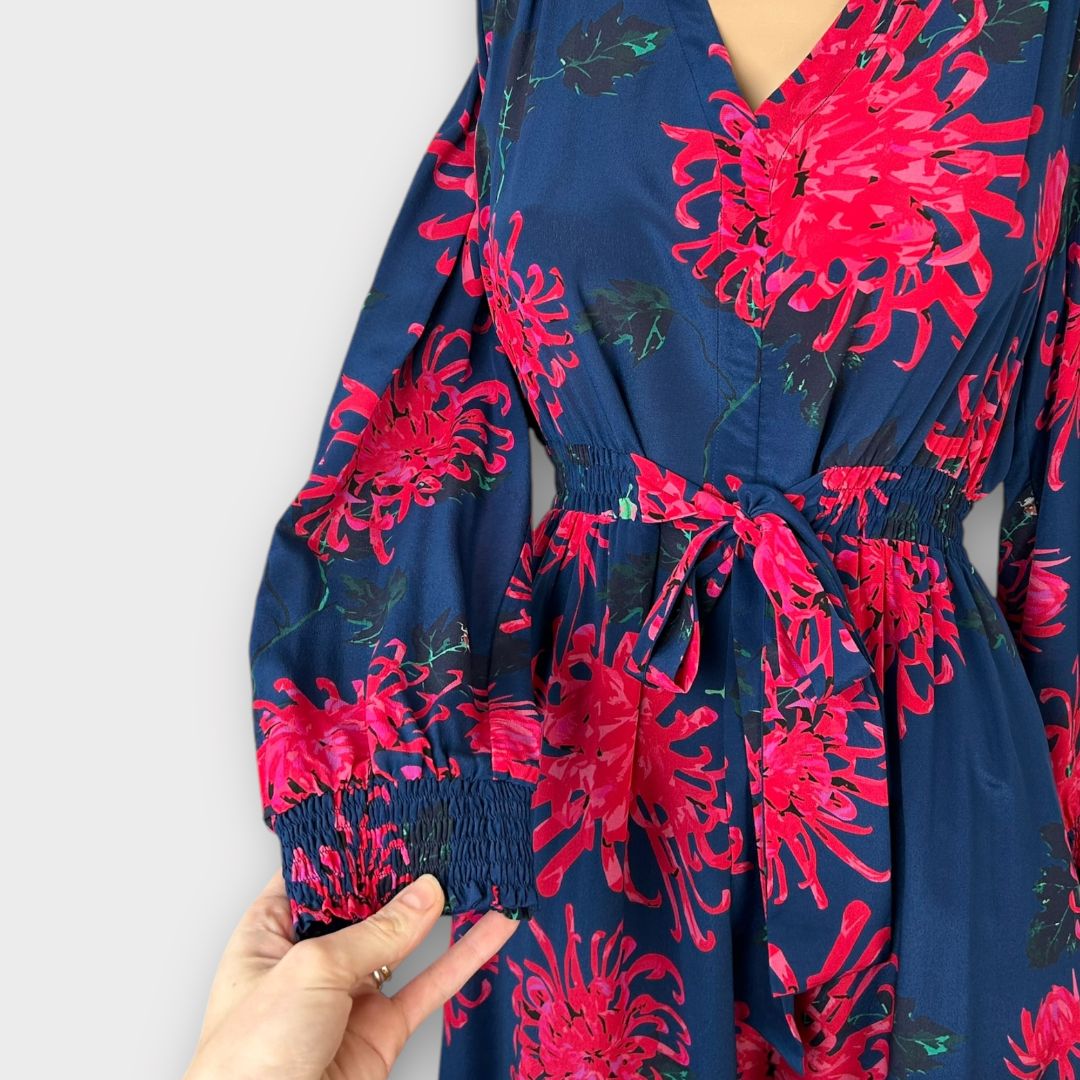 Pyrus Floral Silk Maxi Dress - 10 (S)