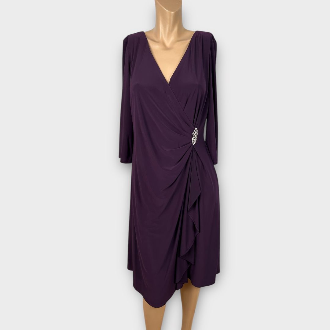 R&amp;M Richards Embellished Wrap Dress - 12