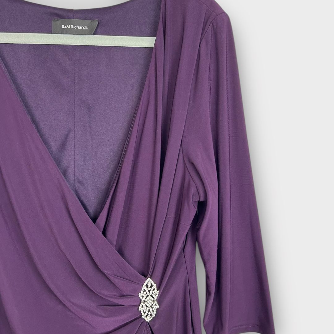 R&amp;M Richards Embellished Wrap Dress - 12