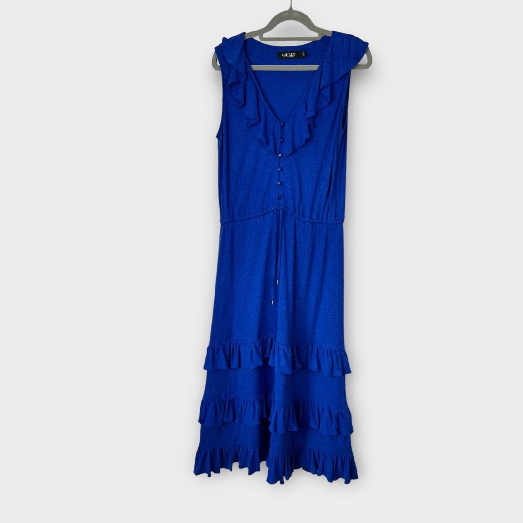 Ralph Lauren Dontae Ruffle Jersey Dress - 12 (M)