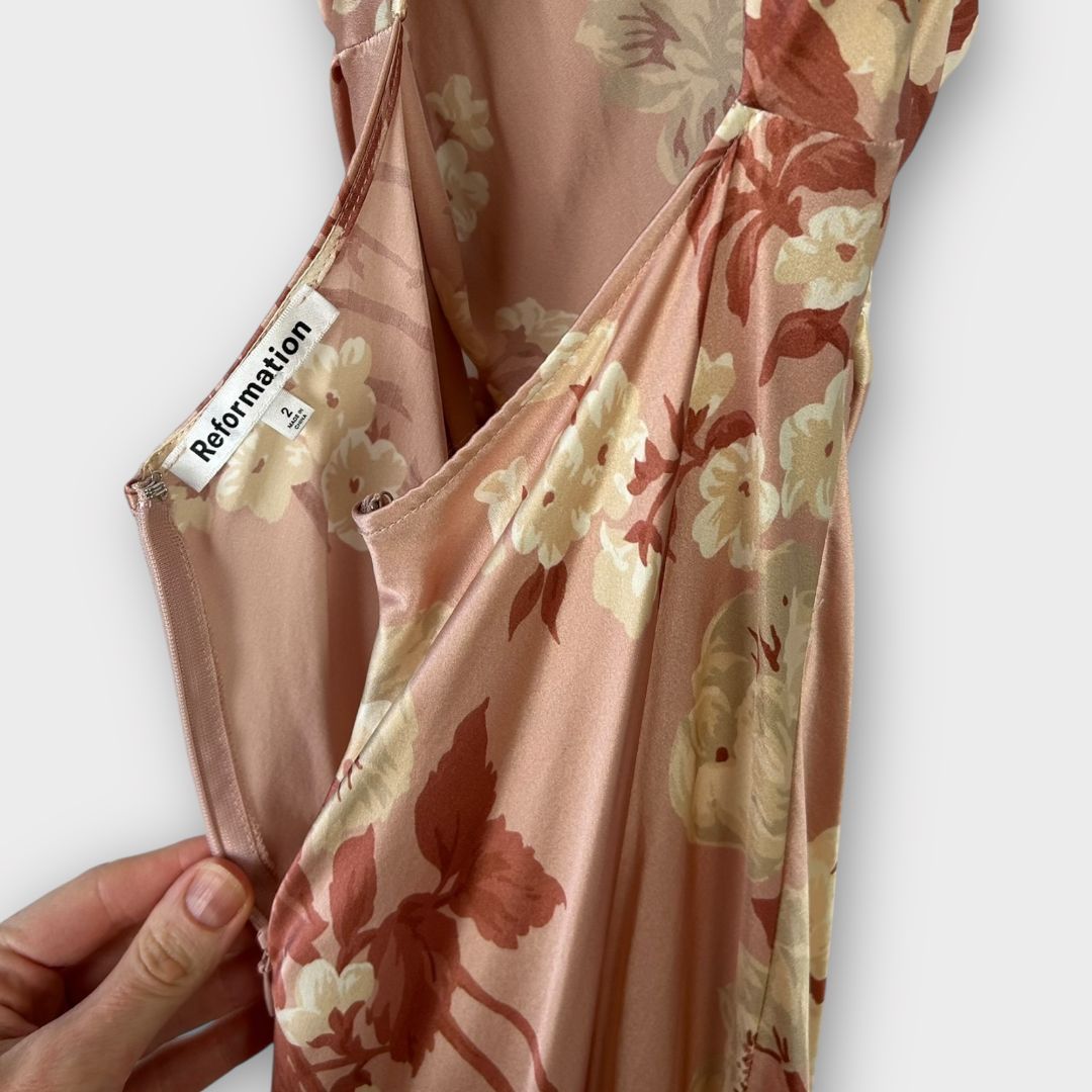 Reformation Anaiis Silk Dress - 6