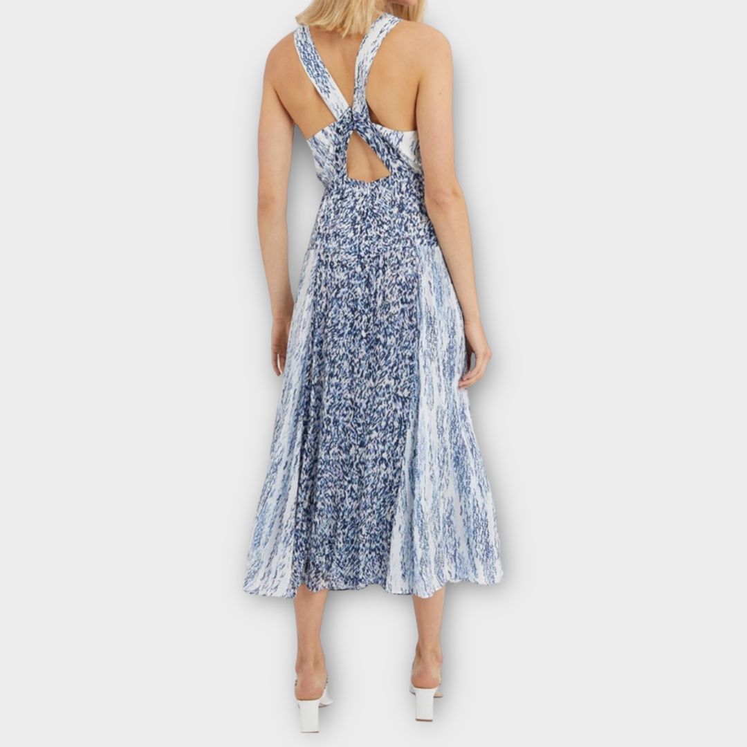 Reiss Alexandria Print Cut Out Midi Dress - 10