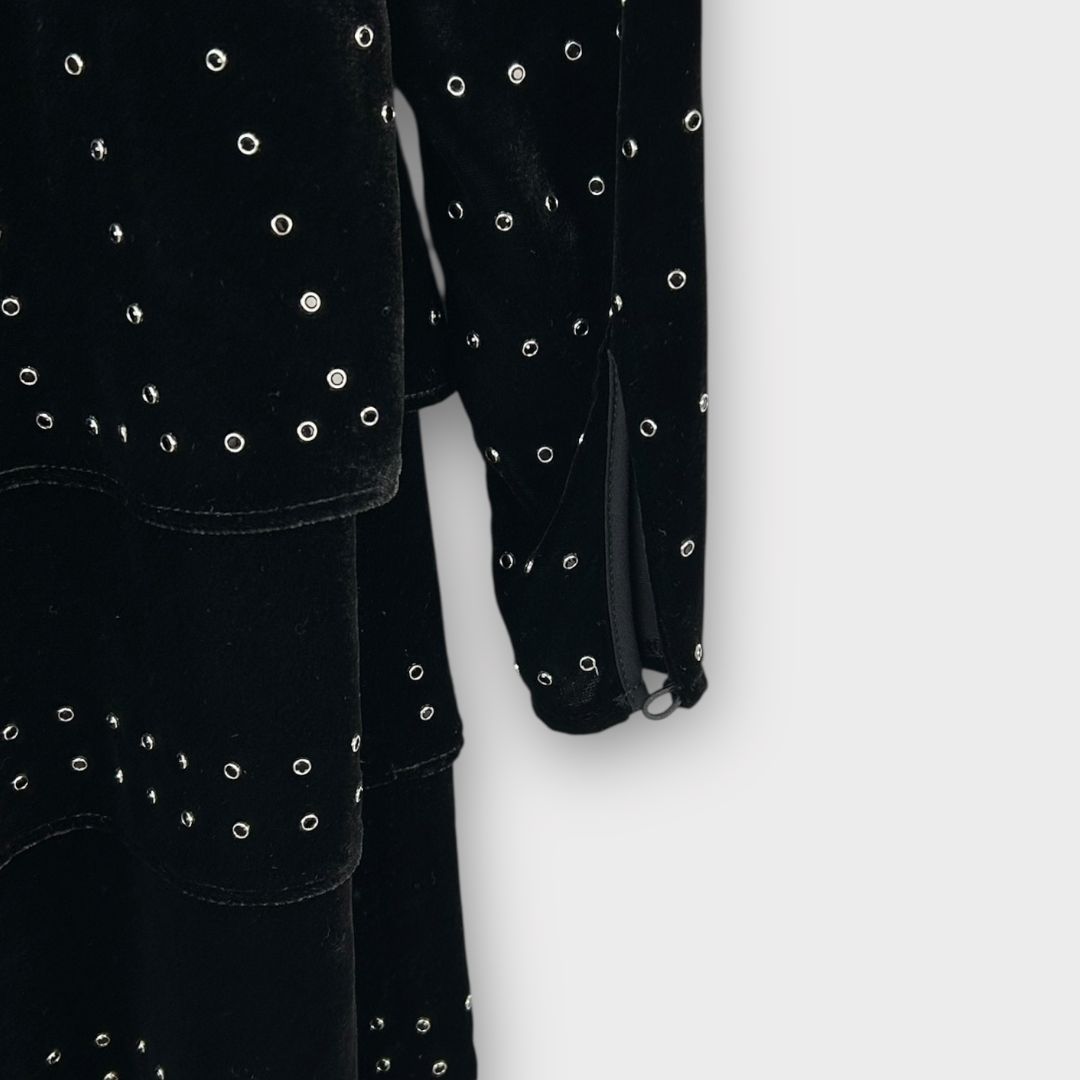Reiss Angie Embellished Velvet Mini Dress - 6