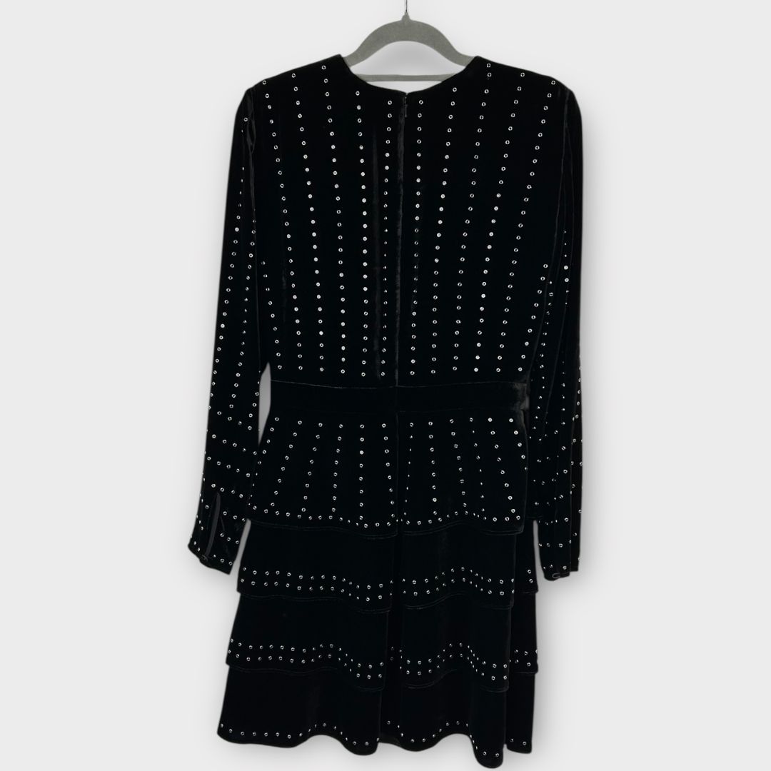 Reiss Angie Embellished Velvet Mini Dress - 6