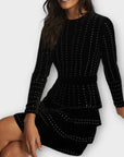 Reiss Angie Embellished Velvet Mini Dress - 6
