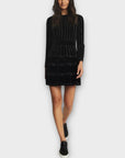 Reiss Angie Embellished Velvet Mini Dress - 6