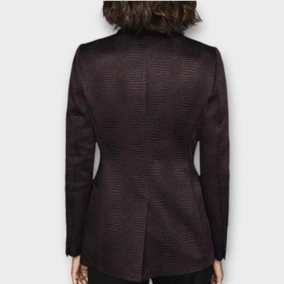 Reiss Cecile Animal Print Jacquard Blazer - 14