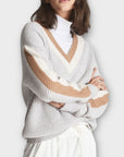 Reiss Cora V-Neck Wool Blend Cricket Jumper - 10 (S)
